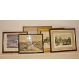 Large selection of 19th century etchings and prints.