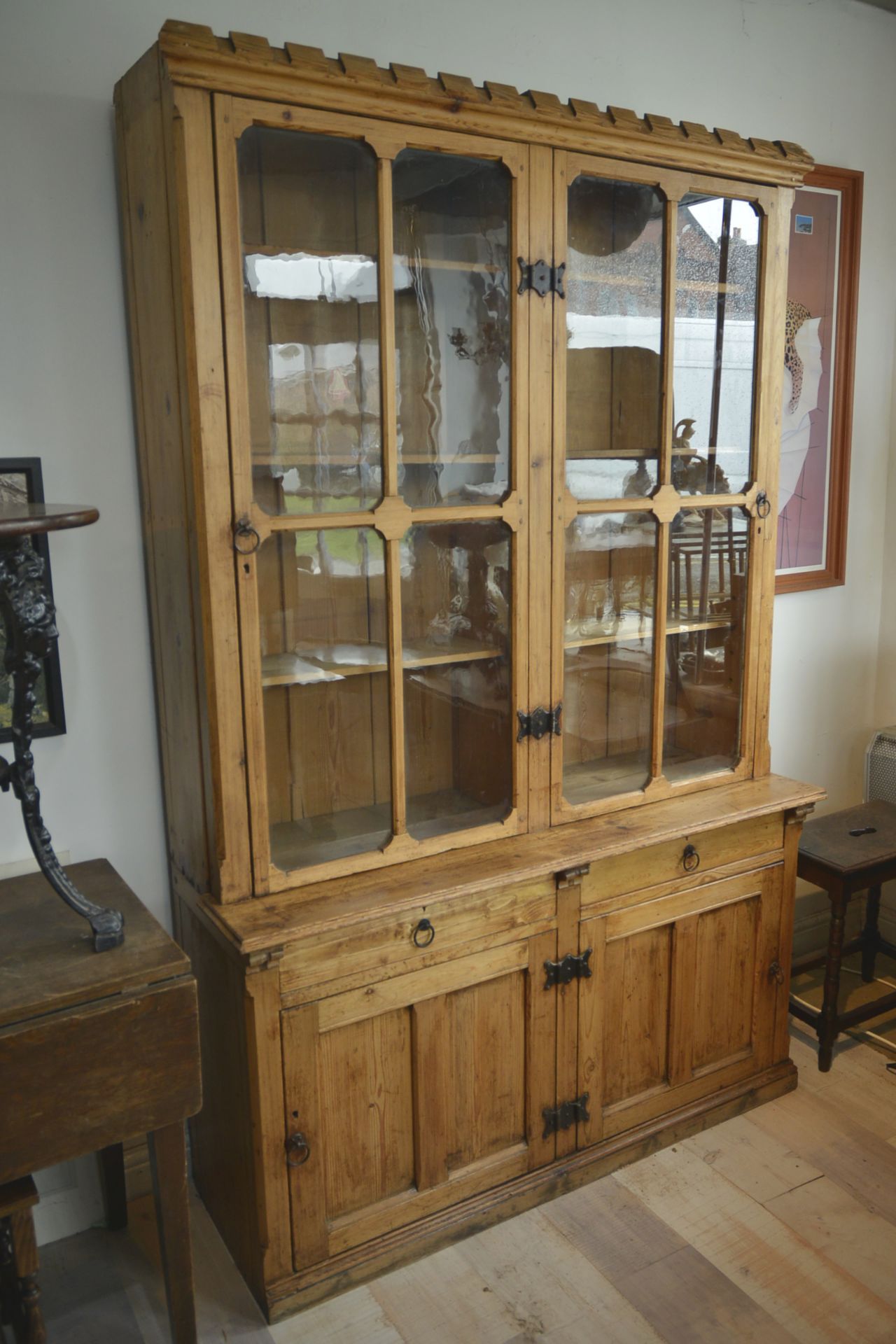 Arts and crafts kitchen pine dresser.