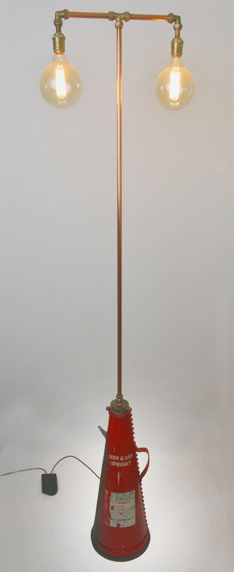 Tall Electric Vintage Fire Extinguisher Lamp