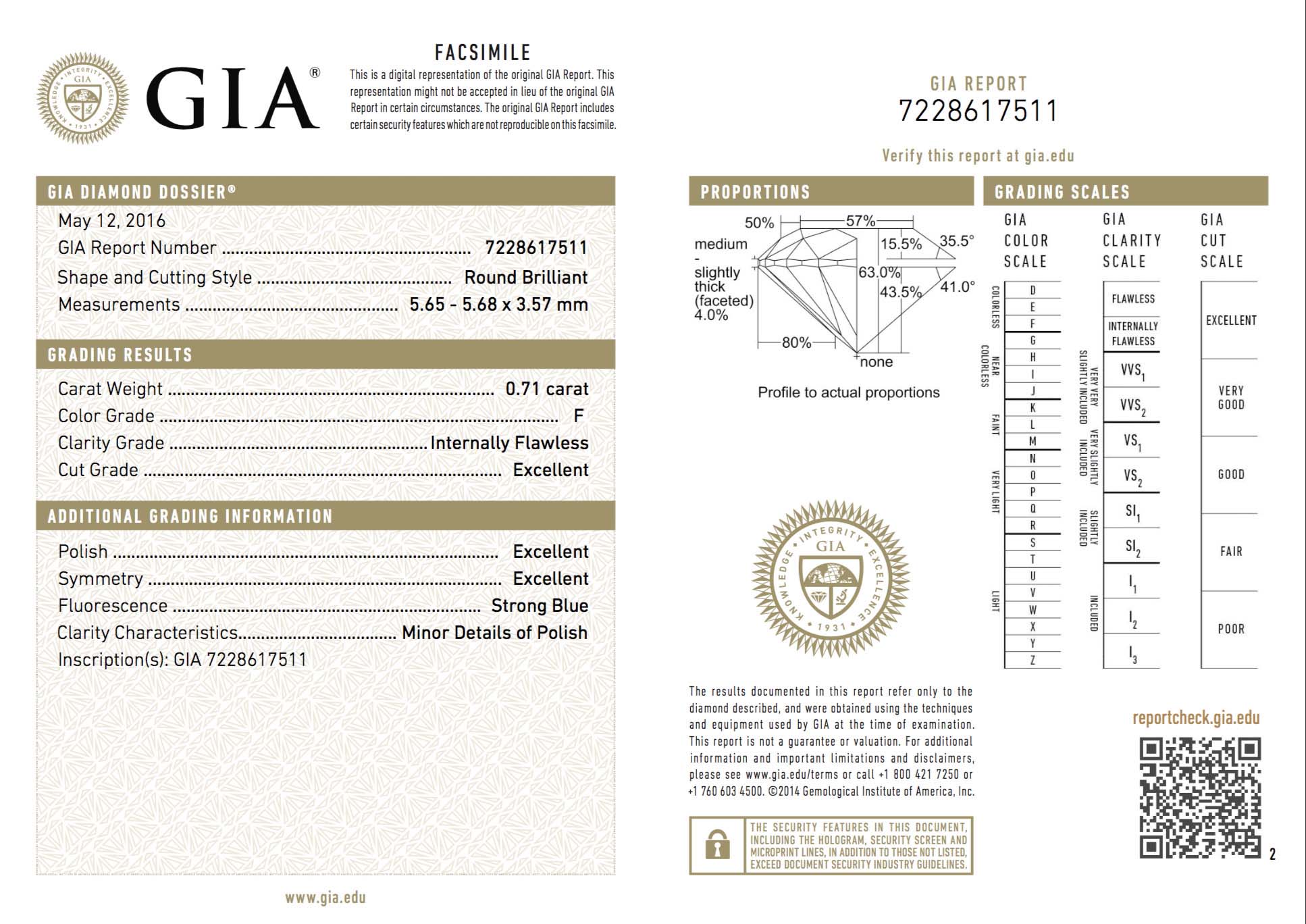 0.71 Carat, GIA Certified, Natural IF Diamond - Image 3 of 5