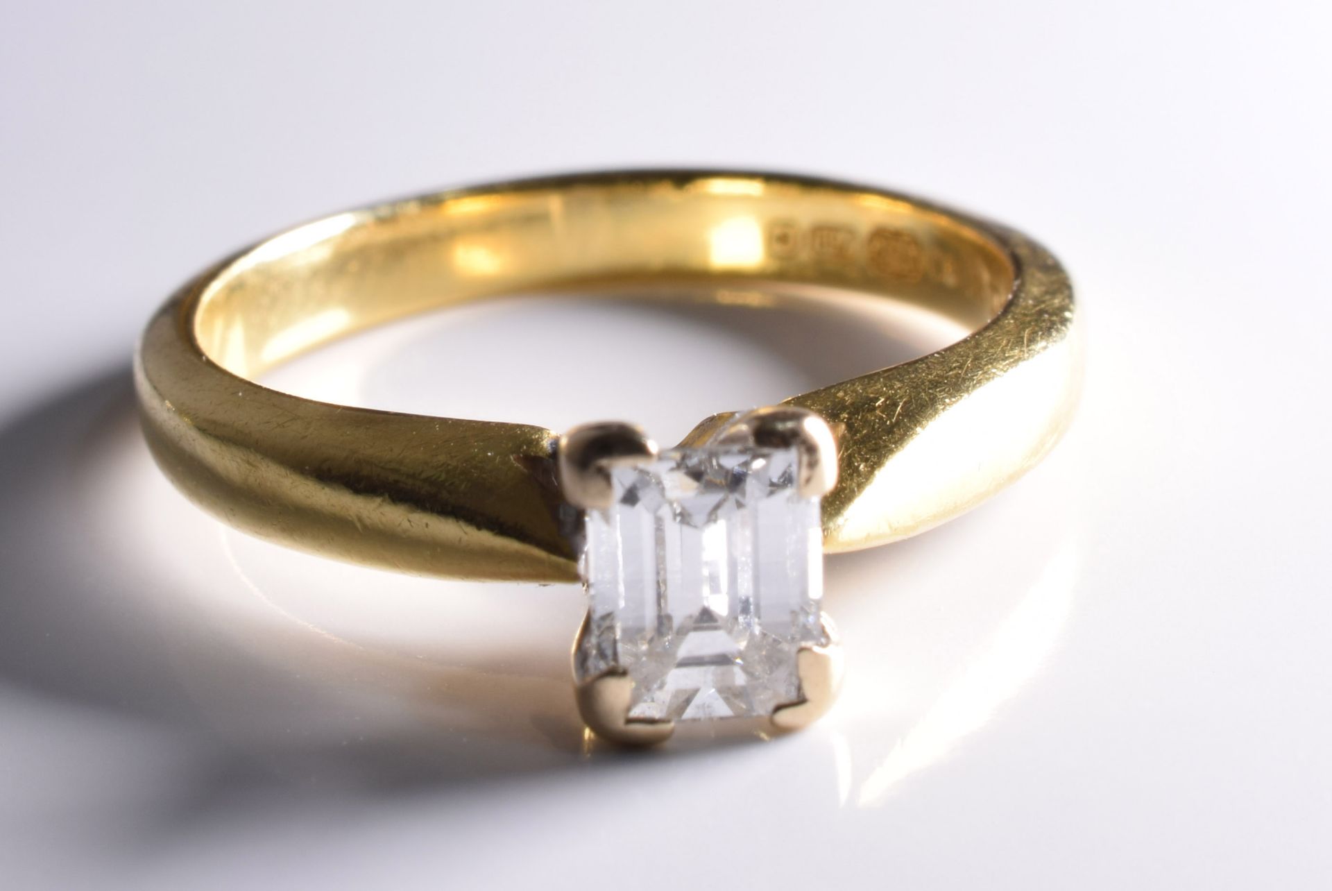 Emerald Cut Diamond Engagement Ring