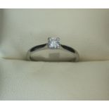 Brand New Platinum Solitaire Stone Prong Set With Stone Set Shoulders Diamond Ring 0.30ct