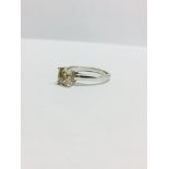 1.00ct diamond solitaire ring set in platinum. IKcolour and I1 clarity. 4 claw setting, size M.
