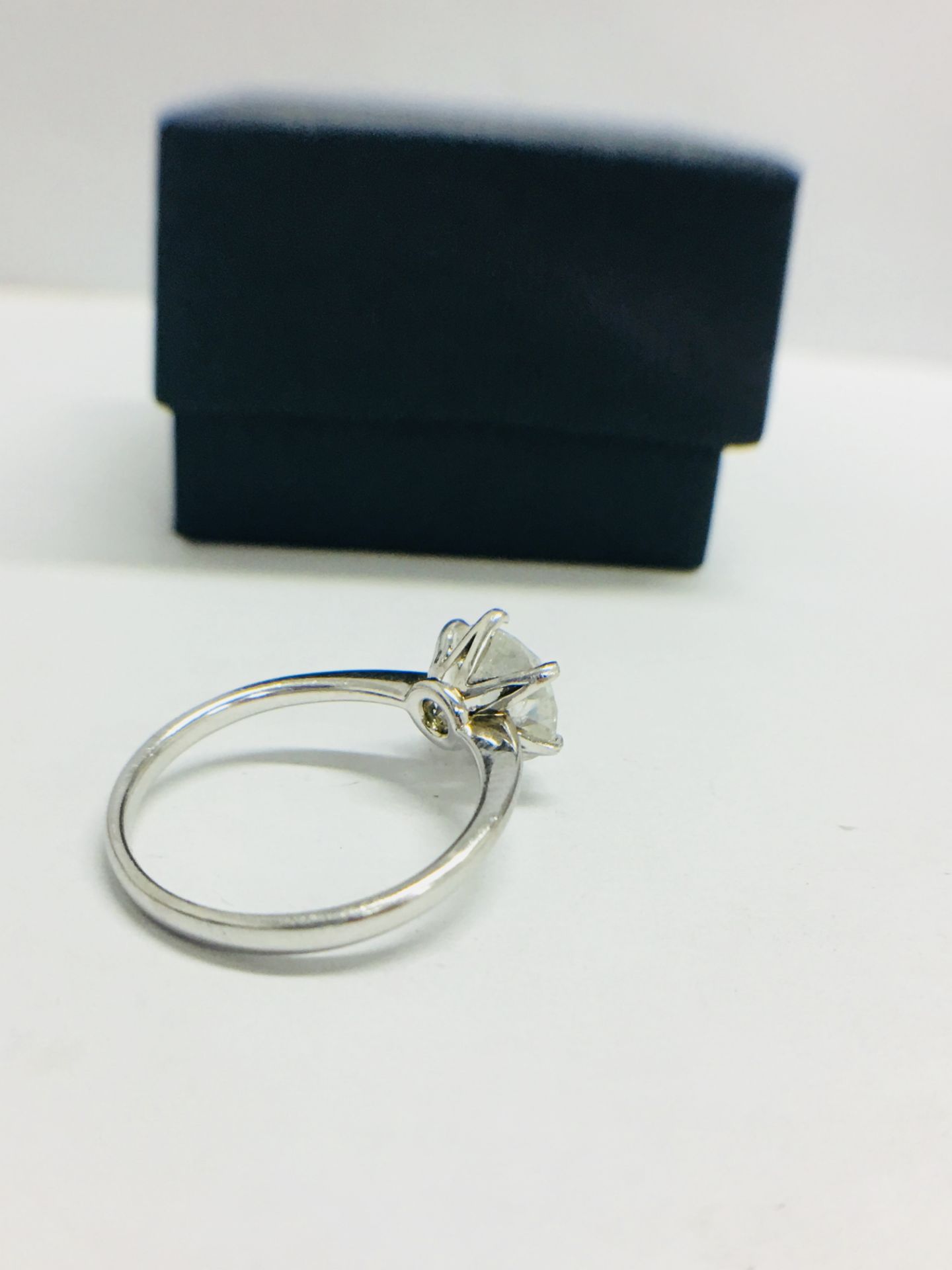 2.04ct diamond solitaire ring set in Platinum setting. H colour and I1 clarity. High 4 claw setting, - Image 6 of 9