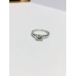 1.01ct diamond solitaire ring set in 18ct white gold. J colour and I1-2 clarity. 6 claw setting,