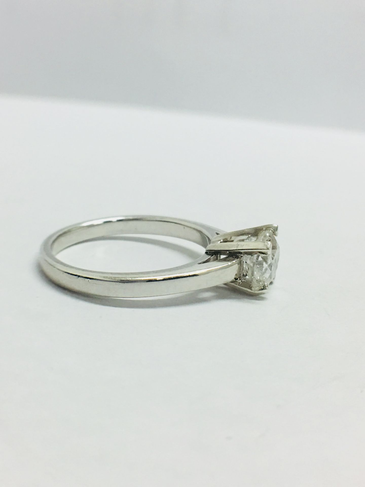 1.03ct diamond solitaire ring set in platinum. Brilliant cut diamond, H colour and I1-2 clarity. 6 - Image 6 of 8