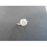 1.32ct diamond solitaire ring with an brilliant cut diamond. J colour and I1 clarity. enhanced .