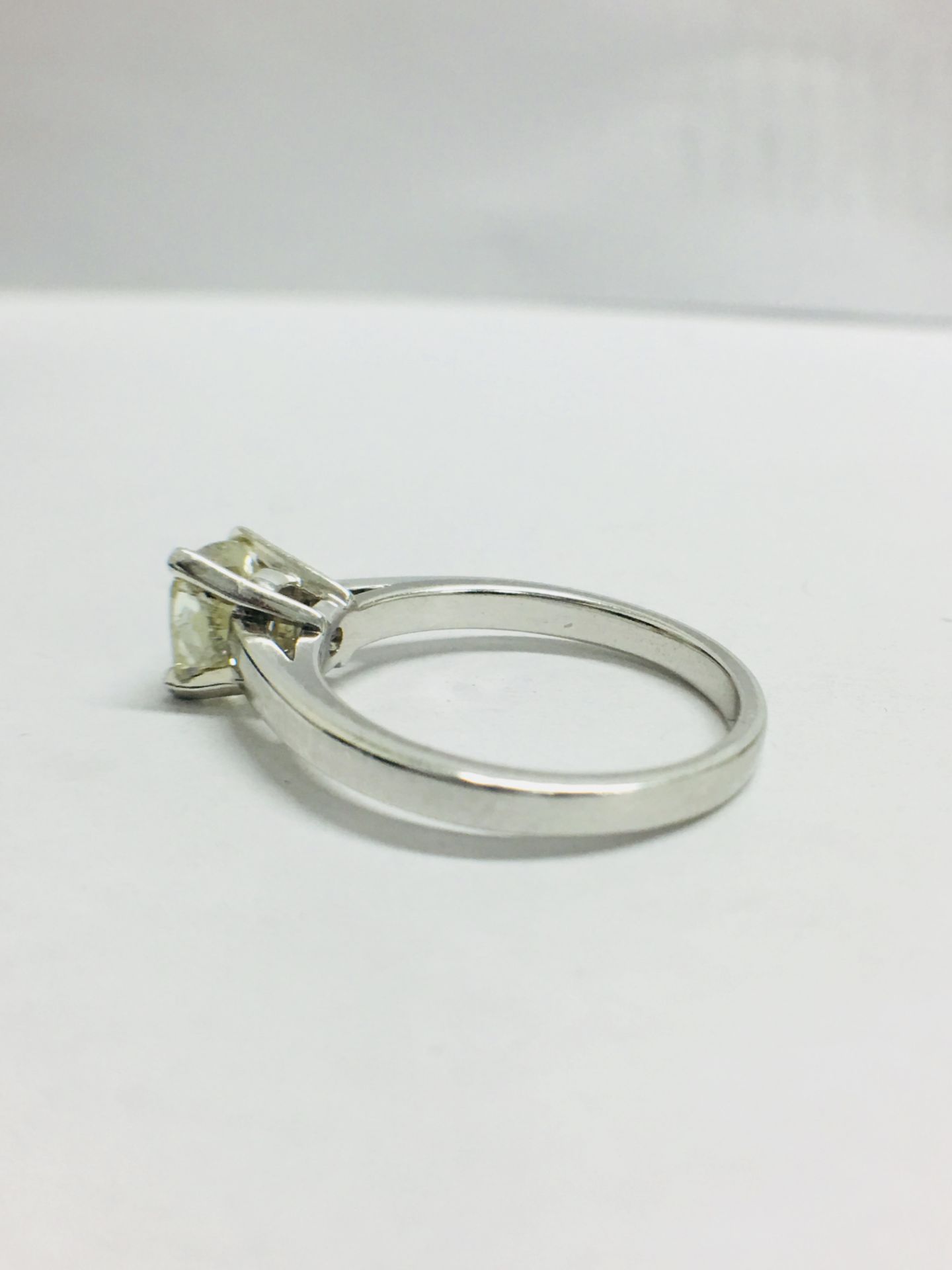 1.00ct diamond solitaire ring with a Cushion cut diamond. J colour and I1 clarity enhanced stone. - Image 4 of 7