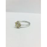 1.55ct diamond solitaire ring set in 18ct white gold. J colour and I2 clarity. 4 claw setting.