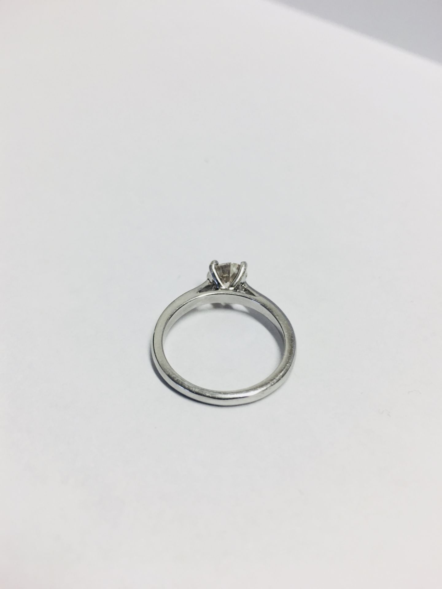 1.13ct diamond solitaire ring set in platinum. Brilliant cut diamond, H colour and I2 clarity. 6 - Image 3 of 4