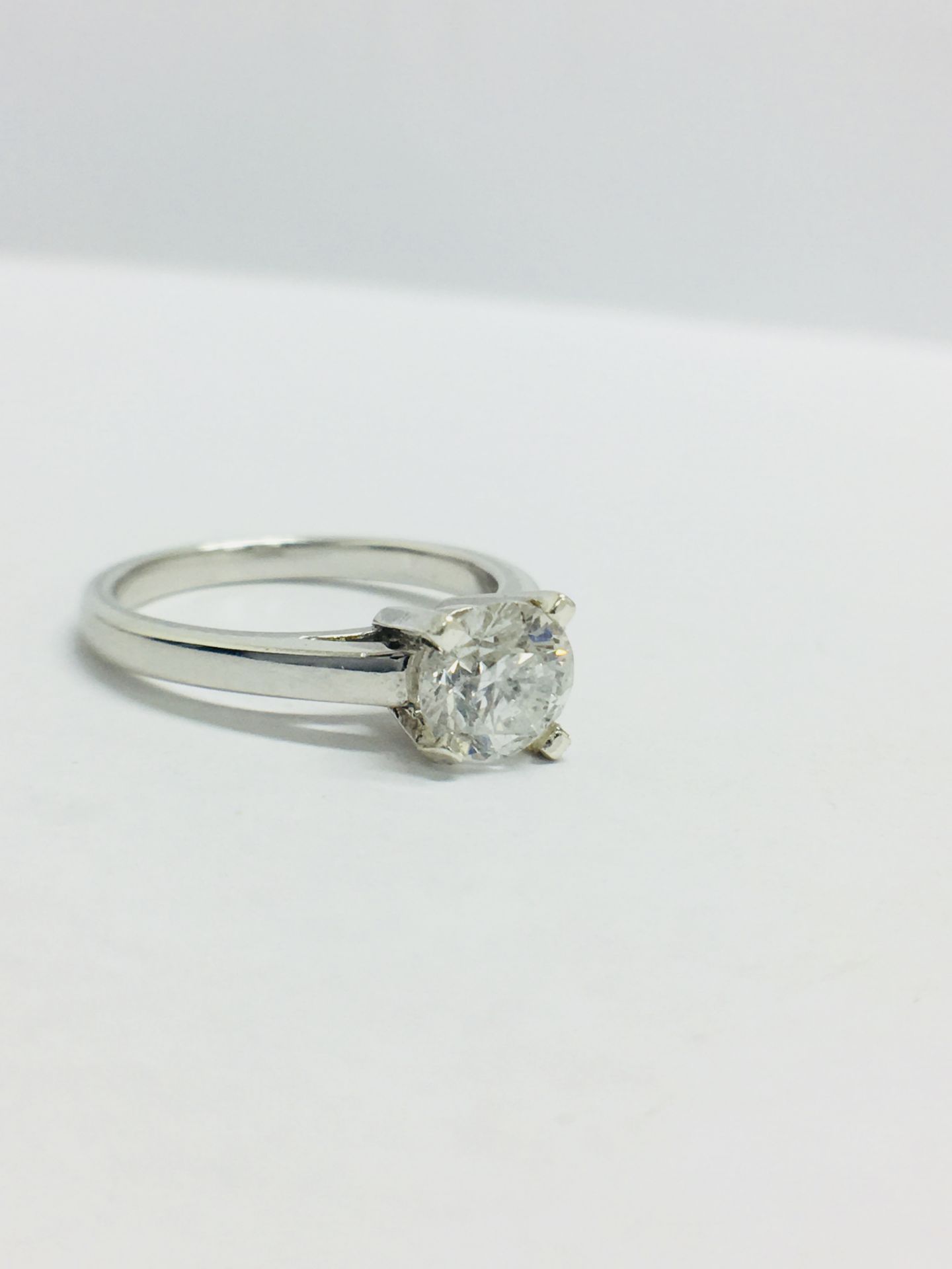 1.03ct diamond solitaire ring set in platinum. Brilliant cut diamond, H colour and I1-2 clarity. 6 - Image 7 of 8