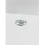 1.73ct diamond solitaire ring set in platinum. I colour and I1 clarity. 4 claw setting. Ring size M.