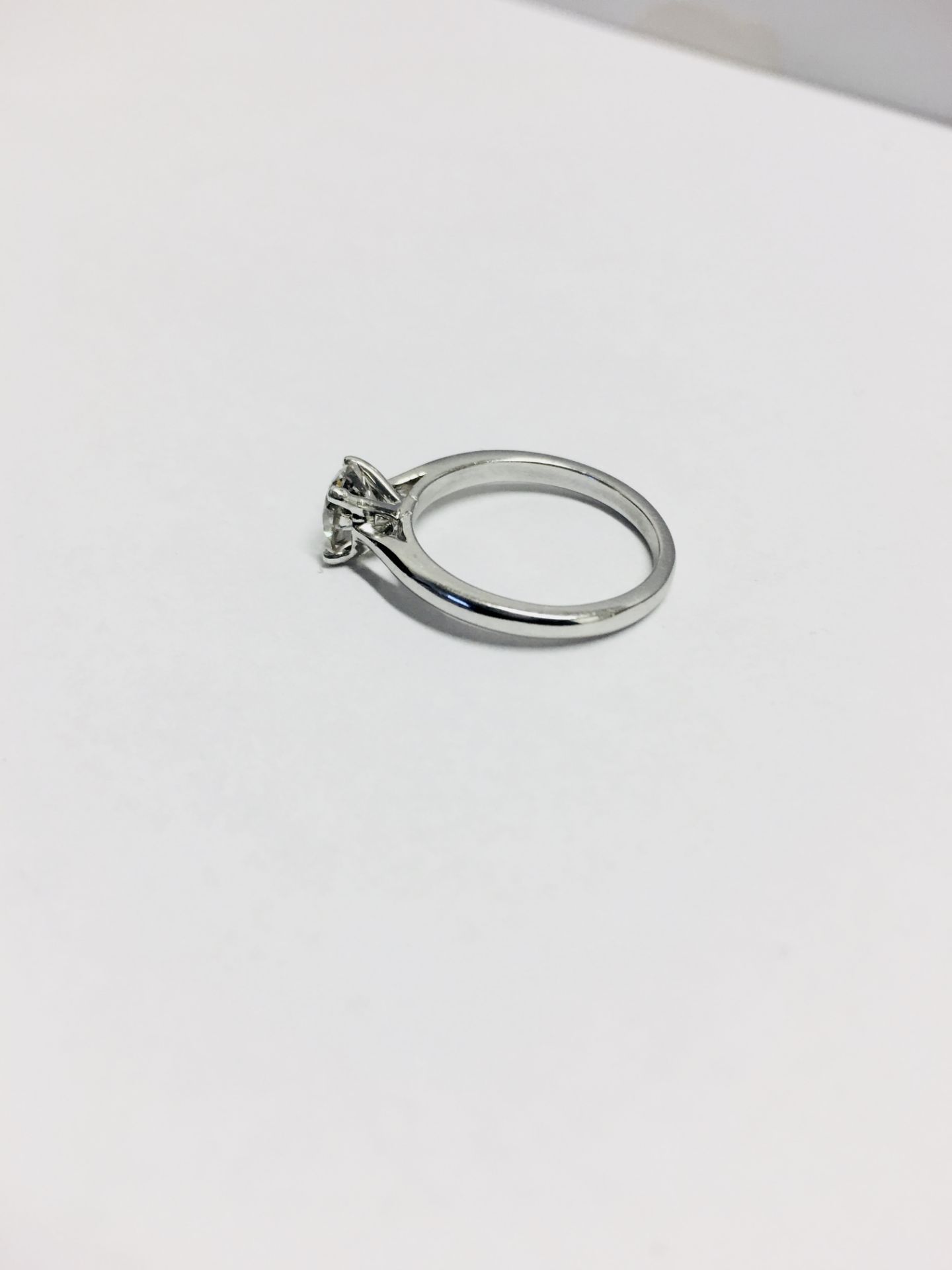 1.25ct diamond solitaire ring with a brilliant cut diamond. I colour and I1 clarity. Set in platinum - Image 2 of 4