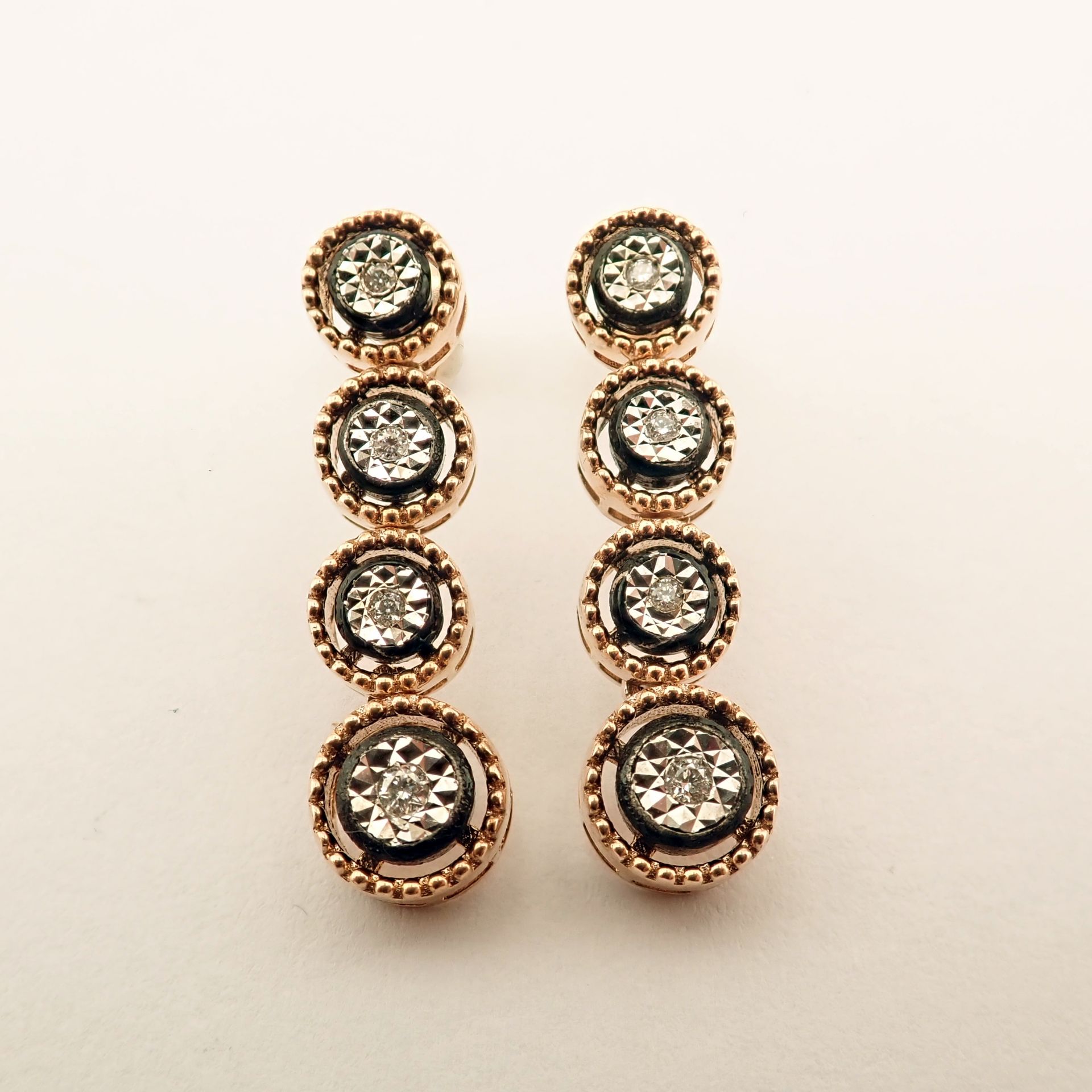 Antique Design Jewellery - 8K Rose / Pink Gold Earring (Ref:ED02131) - Image 6 of 6