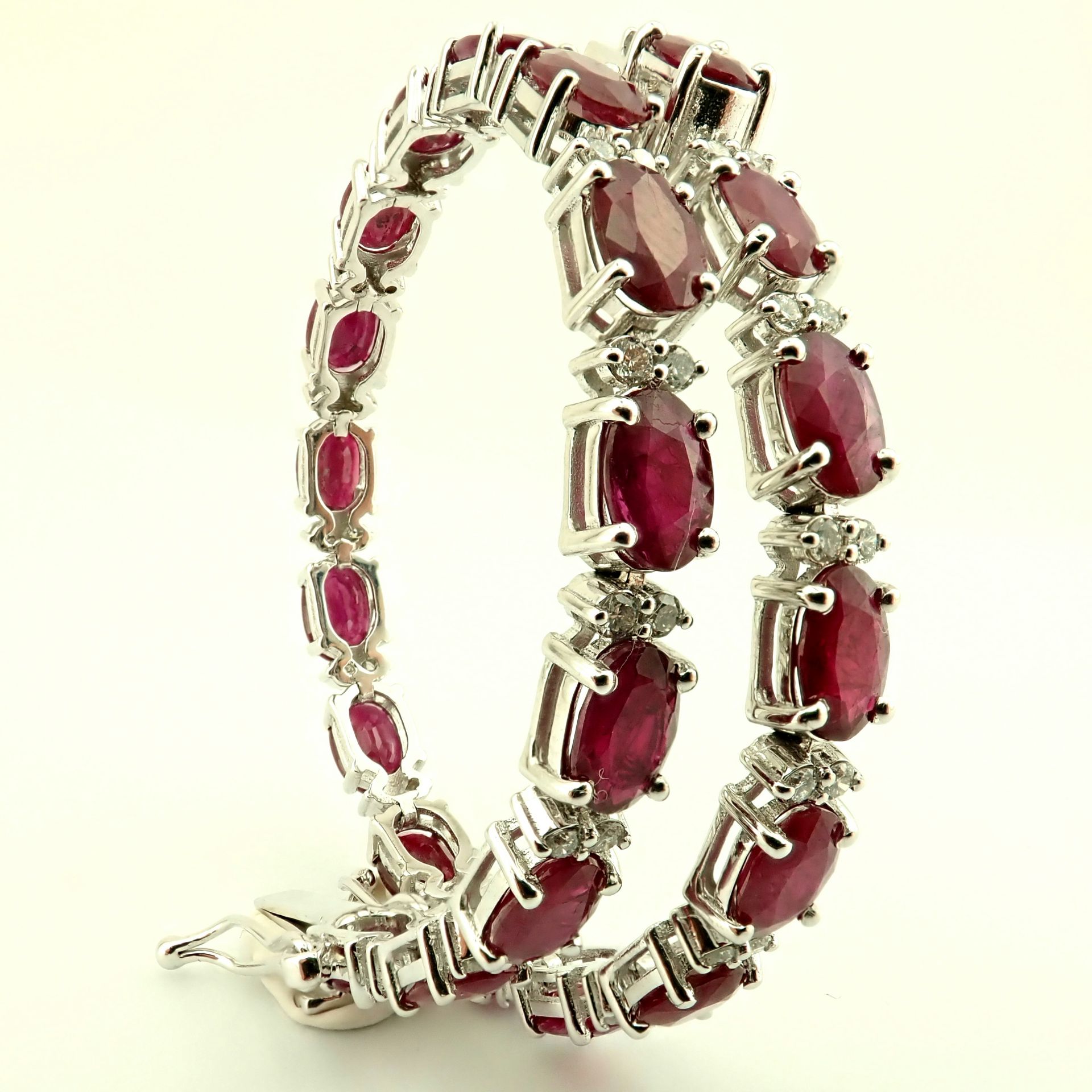 14K Diamond & Ruby Bracelet 11,87ct Total - Image 5 of 5