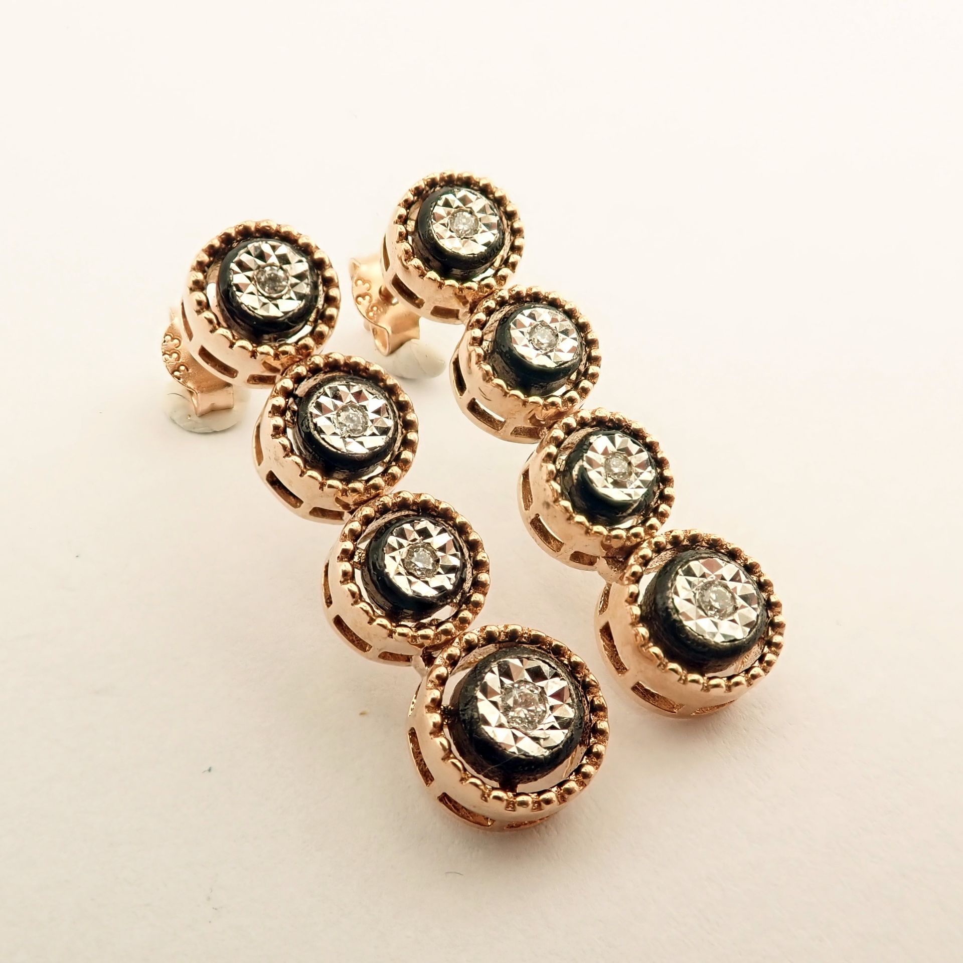 Antique Design Jewellery - 8K Rose / Pink Gold Earring (Ref:ED02131)