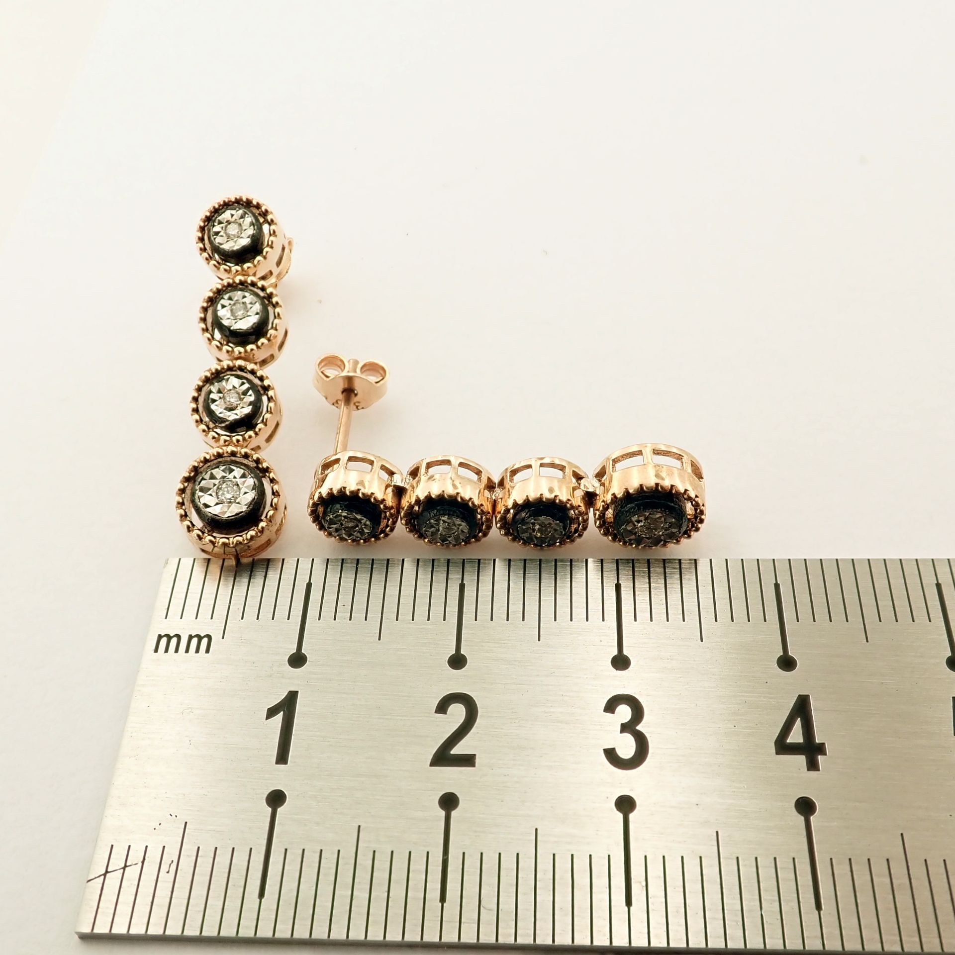Antique Design Jewellery - 8K Rose / Pink Gold Earring (Ref:ED02131) - Image 2 of 6