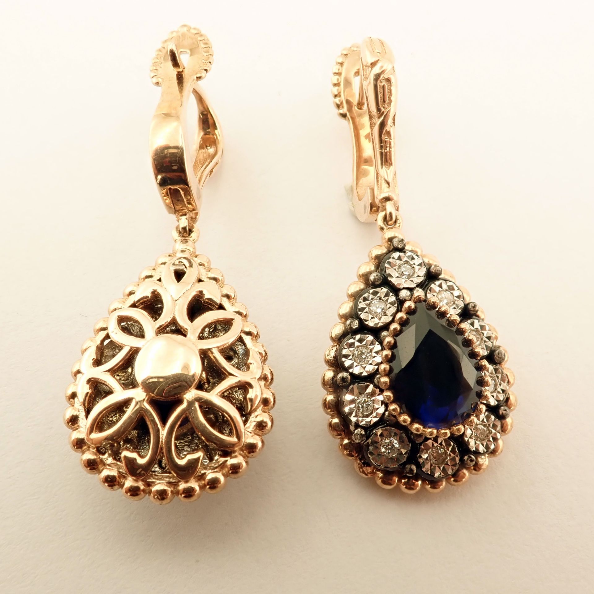 Antique Design Jewellery - 8K Rose / Pink Gold Earring (Ref:ED02137) - Image 4 of 5