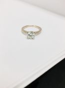 18ct Rosegold diamond solitaire ring,0.50ct Brilliant cut diamond,H Coloured si clarity,0.15ct