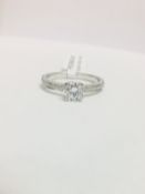 Platinum diamond Solitaire Ring,0.50ct brilliant cut diamond,H colour vs clarity. Weight: 3.90g