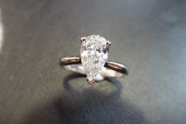 1.16ct diamond solitaire ring set with a pear shaped diamond. G colour and si1 clarity. Set ina