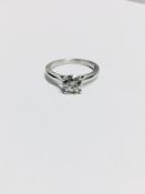 1ct Brilliant cut Diamond solitaire ring,1ct K colour I1 clarity,platinum 4 Claw setting,3.92gms,