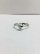 Platinum Pearshape 1ct diamond solitaire ring,1.04ctct Pearshape diamond, colour H si2 clarity,