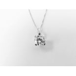 1.00ct diamond solitaire style pendant. Brilliant cut diamond, H colour and si3 clarity. Set in a