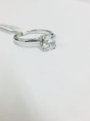 Platinum Diamond Solitaire Ring,0.50ct centre vs clarity H colour,Shank Profile Flat Parallel,