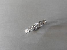 Platinum 1.25ct five stone diamond ring.5x 0.25ct si3 i colour diamonds,platinum 950 2.9gms,uk
