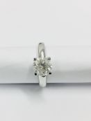 1.30ct i colour si3 natural brilliant cut diamond ,set in platinum 3.6gms ,uk hallmark ,size K,