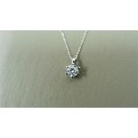 0.50ct diamond solitaire style pendant. Brilliant cut diamond, H colour and si1 clarity. Set in a