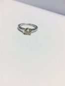 1ct Brilliant cut Diamond solitaire ring,1.02ct fancy cognac colour I2 clarity,platinum 4 Claw