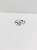 Platinum diamond solitaire ring ,0.50ct si clarity H colour natural brilliant cut diamond,3.50gms