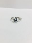 Platinum diamond solitaire ring,0.50ct H colour si clarity diamond brilliant cut natural.latinum 950