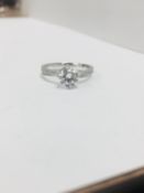 Platinum twist diamond solitaire ring,0.50ct brilliant cut diamond H colour S1 clarity,,3.5 gms