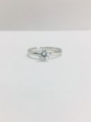 Platinum diamond solitaire ring,050ct H colour si clarity natural diamond,4gms platinum 950,uk