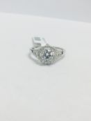 Platinum diamond Solitaire Ring,0.50ct Brilliant cut diamond centre,H colour VS clarity, Weight: 4.