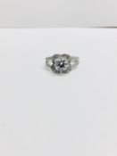 Platinum Fancy design solitaire ring,0.50ct H colour si clarity , natural brilliant cut diamond,5.