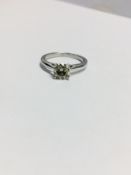 1ct Brilliant cut Diamond solitaire ring,1ct M colour I1 clarity,platinum 4 Claw setting,3.92gms,