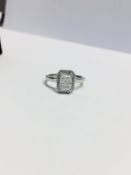 Platinum Diamond solitaire ring,1ct Radiant cut diamond,H colour si2 clarity,cut very good,