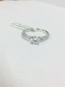 Platinum Diamnd solitaire Ring ,h colour vs clarity centre diamond ,Platinum Weight:3.84g Stone
