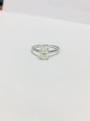 Platinum Diamond Oval Solitaire Ring,0.84ct Oval diamond vs 2 clarity j colour ,top cut excellent