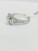 Platinum Diamond solitaire Ring,0.50ct centre brilliant cut diamond,H colour vS clarity, Weight: 7.