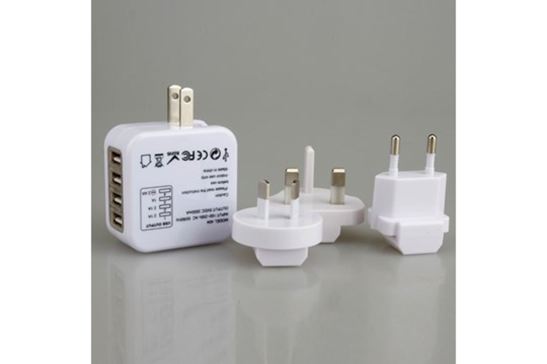 50x Quadapter - The Worldwide Universal Travel Adapter! 4 USB Ports - Image 5 of 12