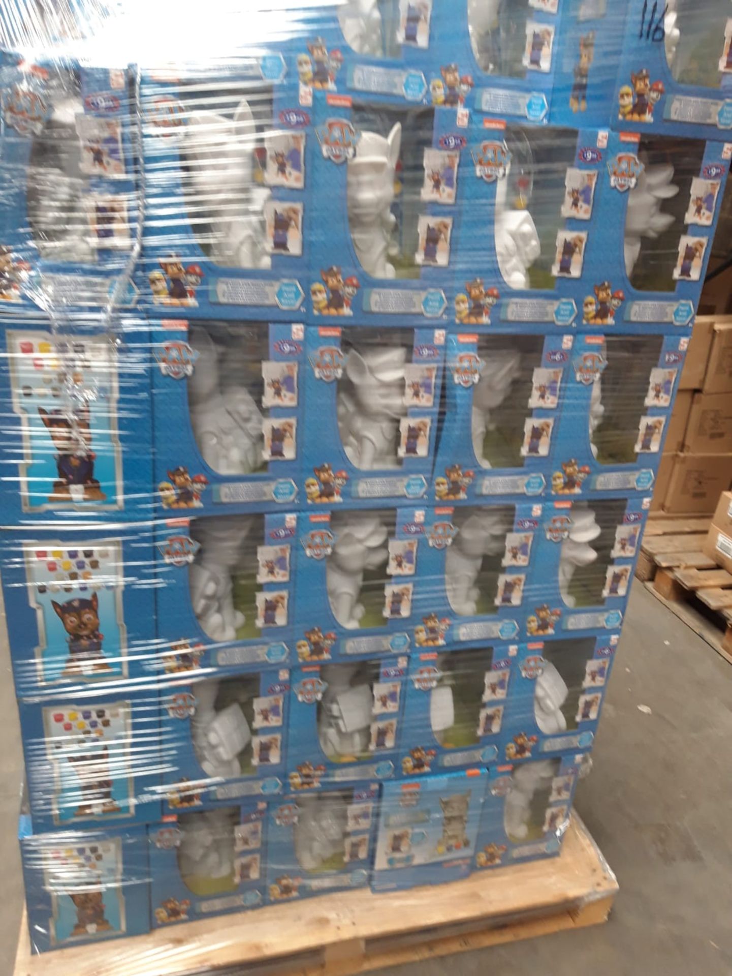 Pallet To Contain 100x New Paw Patrol Paint Your Own Money Bank. Rrp £9.99 Each (B&M). - Image 2 of 4