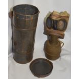 WW2 French Gas Mask With Original Tin Container.