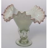 Victorian Jack In The Pulpit Frilled Top Vase