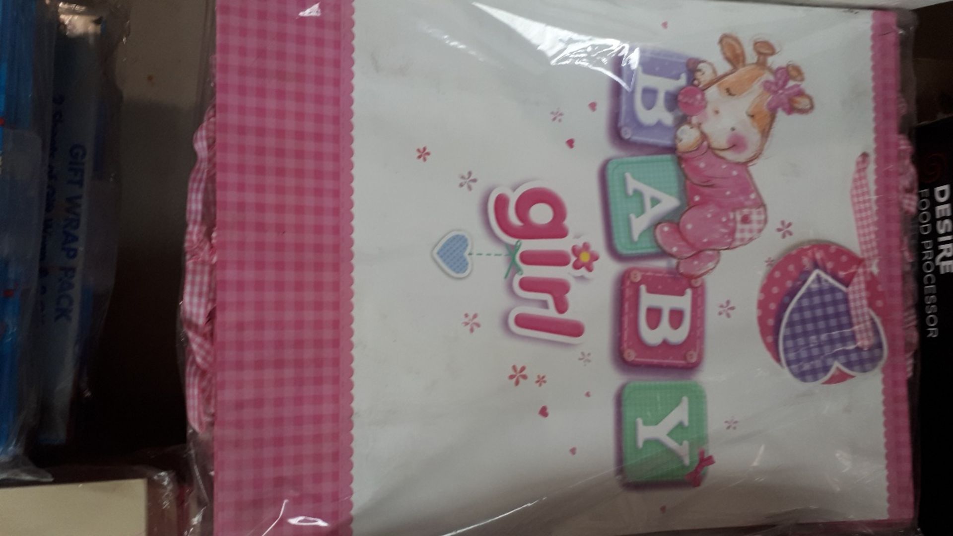 7pks, containing 6lrg size baby girl gift bag