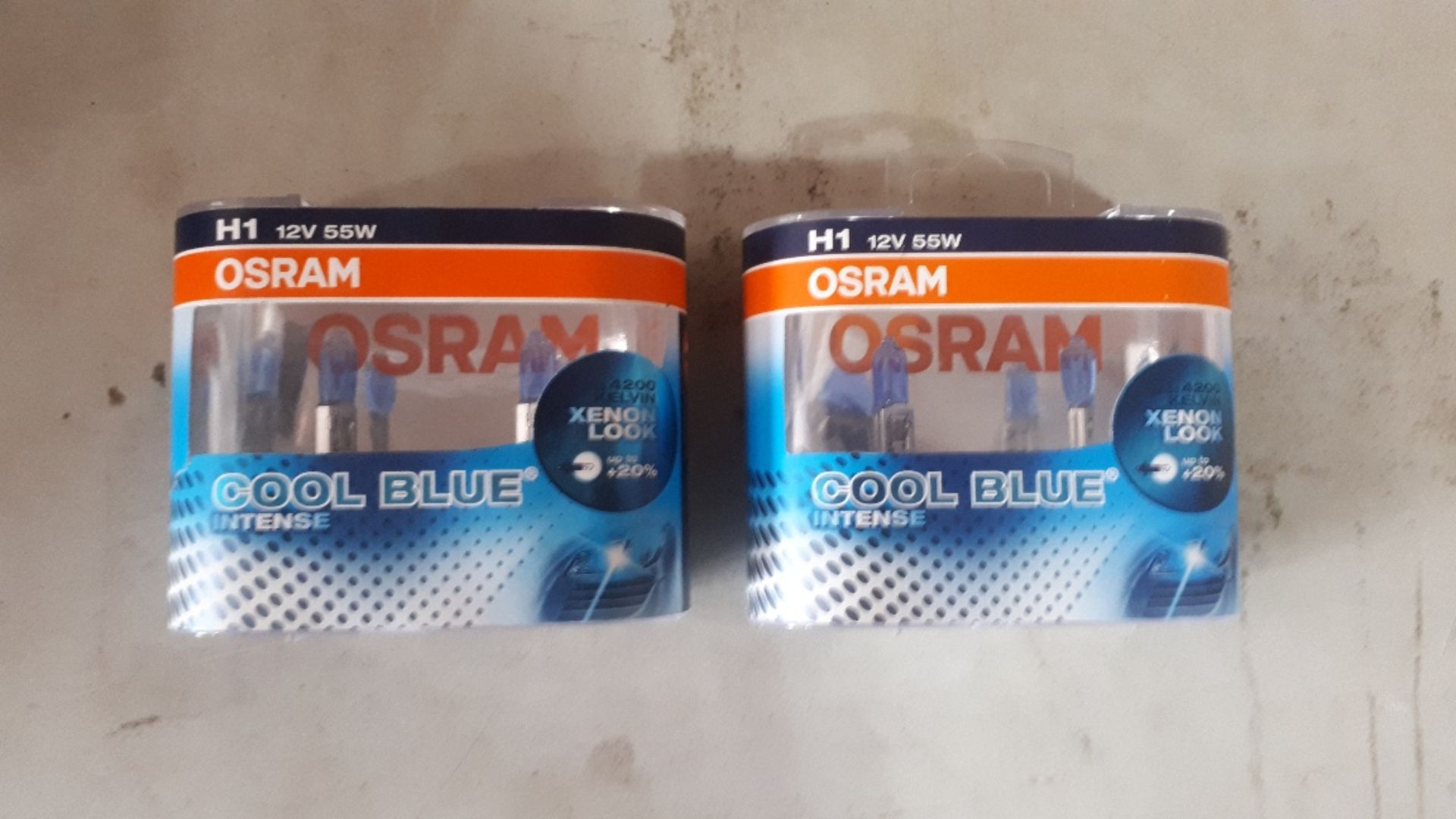 2pks of Osram 12v/55watt cool blue intense zenon look head light bulbs